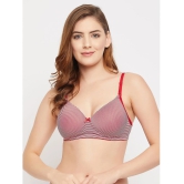 Clovia - Red Cotton Blend Lightly Padded Womens T-Shirt Bra ( Pack of 1 ) - None