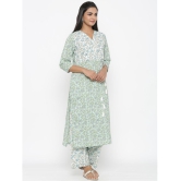 miravan - Green Straight Cotton Women's Stitched Salwar Suit ( Pack of 1 ) - None