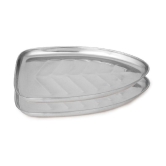 Dynore 2 Pcs Stainless Steel Silver Tray - Silver