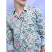 Ketch 100% Cotton Regular Fit Printed Full Sleeves Mens Casual Shirt - Green ( Pack of 1 ) - None