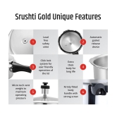 Srushti Gold 5 L Aluminium OuterLid Pressure Cooker Without Induction Base - 6, Tan