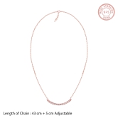 Rose Gold Zircon Arc Necklace