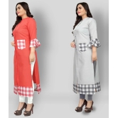 Lerkiza - Multicolor Cotton Womens Straight Kurti ( Pack of 2 ) - 4XL