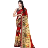 LEELAVATI - Red Georgette Saree With Blouse Piece ( Pack of 1 ) - Red