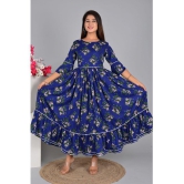 SIPET Rayon Self Design Anarkali Womens Kurti - Blue ( Pack of 1 ) - None