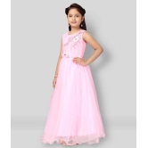 Aarika - Pink Net Girls Gown ( Pack of 1 ) - None