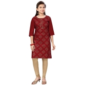 Aarika Girls Cotton Kurti ( Pack of 1 , Maroon ) - None