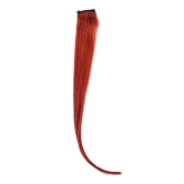 RefynHair - 100% Natural Human Hair Extensions Wigs | Burgundy Red Color Streax | 16 Inches | Pack of 1 | Streaks Highlighter For Women And Girls | Rainbow Color Hair Extensions for Festival Party