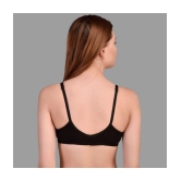 Zourt - Black Cotton Non Padded Women's Everyday Bra ( Pack of 2 ) - None