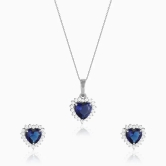 Silver Heart Of The Ocean Set