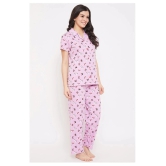 Clovia Cotton Nightsuit Sets - Purple Pack of 2 - 3XL