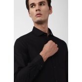 Men Black Slim Fit Formal Full Sleeves Formal Shirt