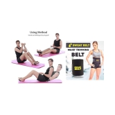 DynFIT combo of double spring tummy trimmer, waist trimmer, ab exerciser and sweat slim belt, body shaper, waist toner - Black