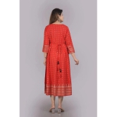 SIPET - Red Rayon Womens Anarkali Kurti ( Pack of 1 ) - None