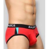 BASIICS By La Intimo - Multicolor Cotton Blend Men's Briefs ( Pack of 2 ) - M, Maroon