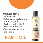 Khadi Natural Nabhi - Oil | 5000 Year Old Kshir Pak Vidhi, Bhringraj & 17 Rare Herbs With 5 Nourishing Oils | No Mineral Oil | 120 ML