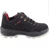 Trekking Shoes - Low Ankle: Lightweight Hiking Shoes with Self-Cleaning Rubber Sole for Men and Women (Colour - Black, Size - UK 8) by Total Sporting And Fitness Solutions Pvt Ltd