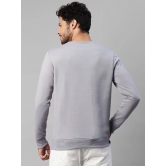 UrbanMark Men Regular Fit Solid Full Sleeves Round Neck Fleece Sweatshirt-Light Grey - None