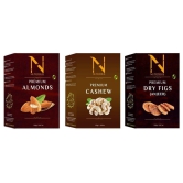 NUTICIOUS Combo Pack (Almonds 250 GM+Cashews 250 GM ,Anjeer 250 GM )Pack of 3