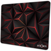 LA'FORTE Computer Laptop Non-Slip Rubber Mousepad Red Black Abstract (3 Mm Thickness) (Pack of 2)