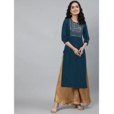 JASH CREATION - Blue Rayon Womens Straight Kurti ( Pack of 1 ) - None