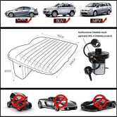 Inflatable Car Bed Mattress with Two Air Pillows, Car Air Pump and Repair Kit Car Back Seat Inflatable Air Mattress Soft Sleeping Pad Bed