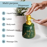 Ekhasa Ceramic Handwash Dispenser Bottle 260ml Green for Bathroom, Wash Basin, Kitchen. Suitable for Liquid Soap, Sanitizer, Lotion, Shampoo.-Ekhasa Ceramic Handwash Dispenser Bottle (260ml) (Gre