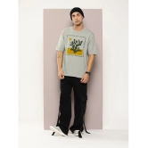 Dillinger Cotton Oversized Fit Printed Half Sleeves Mens T-Shirt - Grey ( Pack of 1 ) - None