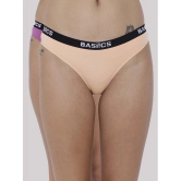 BASIICS By La Intimo - Multicolor BCPBR080B Cotton Lycra Solid Womens Bikini ( Pack of 2 ) - None