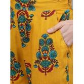 Antaran Cotton Printed Kurti With Pants Womens Stitched Salwar Suit - Yellow ( Pack of 1 ) - None