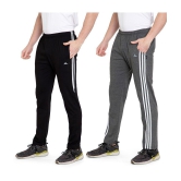 Zeffit Solid Men Black, Grey Track Pants (Pack Of 2 ) - XL