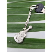 Silver Keychain Guitar