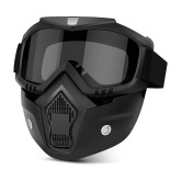 THRIFTKART UV Protected Black Riding Goggles ( Pack of 1 )