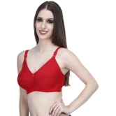 Elina Red Cotton Non Padded Womens Minimizer Bra ( Pack of 1 ) - None