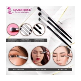 Majestique 3Pcs Eye Makeup Brush Set, Contour Shading, Eyeshadow Filler, Large Brush & Smudge Brush