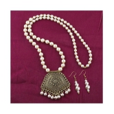 Silver Shine Pearls Golden Contemporary Contemporary/Fashion Antique Necklaces Set - Golden