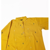 Turmeric and Grey Butti Kurta-6-8 years