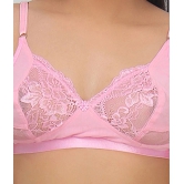 TCG - Pink Lace Embroidered Womens Maternity Bra & Panty Set ( Pack of 1 ) - 38