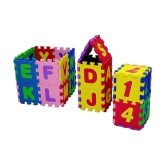 THRIFTKART - Foam Capital Alphabets and Numbers Learning Interlocking Puzzle Foam Mat for Kids (Multicolor)