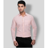 DESHBANDHU DBK - Peach Cotton Regular Fit Mens Formal Shirt (Pack of 1) - None