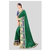 offline selection Green Dola Silk Saree - Single