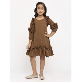 gufrina Brown Polyester Girls Fit And Flare Dress ( Pack of 1 ) - None