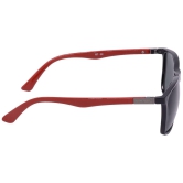 Hrinkar Green Rectangular Sunglasses Brands Black, Red Frame Goggles for Men & Women - HRS-BT-08-BK-RD-GRN