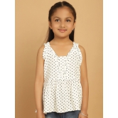 MINI & MING Girls Polka Dot Print Shoulder Straps Peplum Top