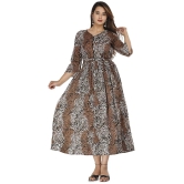 JC4U Cotton Brown A- line Dress - Single - M