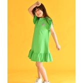 SUMMER GREEN GIRLS HEART DRESS - GREEN-10-12 YEARS / 1N / GREEN