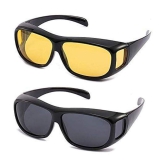 THRIFTKART Black Square Sunglasses ( Pack of 2 ) - Medium