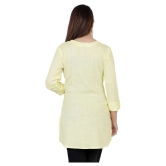 HIGHLIGHT FASHION EXPORT - Yellow Rayon Womens Straight Kurti ( Pack of 1 ) - M