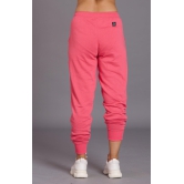 Sinner Printed Light Pink Cotton Joggers for Women