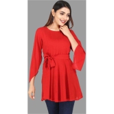 Smien - Red Rayon Womens Tunic ( Pack of 1 ) - None